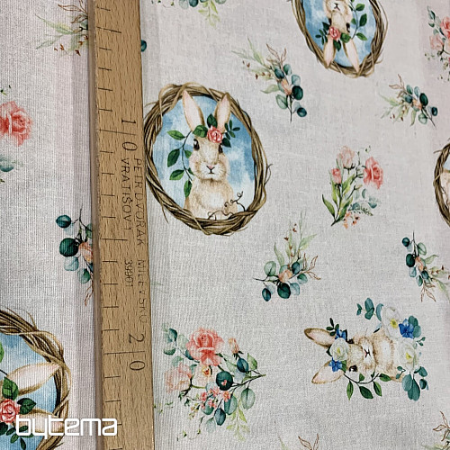 Dekorativna tkanina USKRSNI ZEKO s ružom