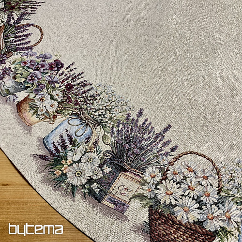 Okrugli tapiserijski stolnjak LJEPOTA U KOŠARICI