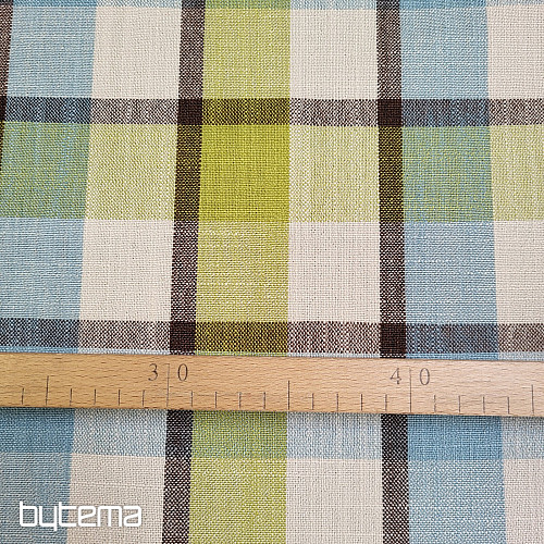 Dekorativna tkanina ATILA PLAVO ZELENA