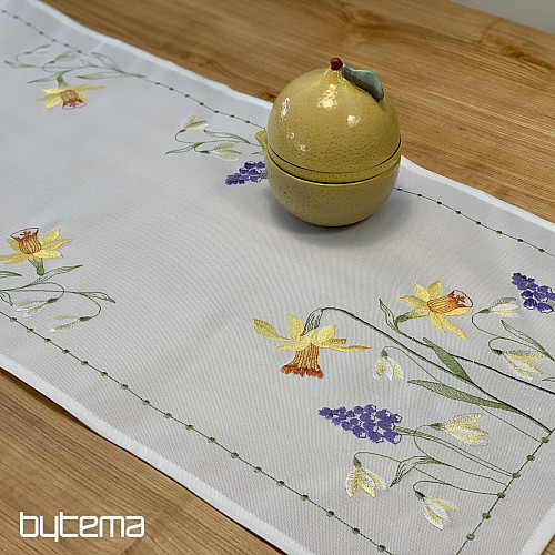 Vezeni stolnjak i šal NARCISSIS I SNJEŽNA KĆI