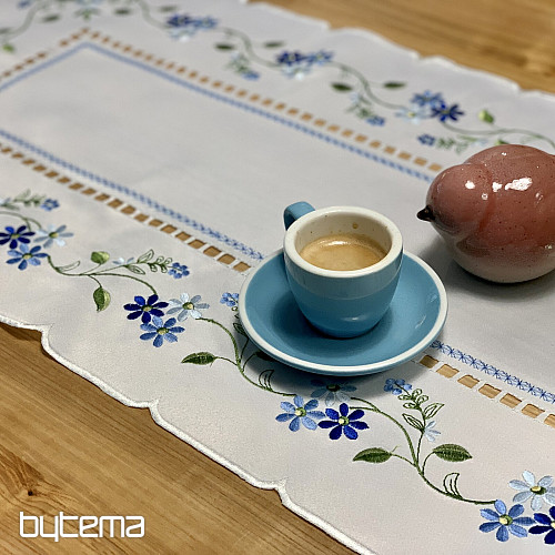 Vezeni stolnjak i šal ZABORAVLJENO CVIJEĆE