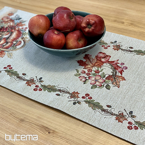 Tapiserijski stolnjak i šal GLJIVE U KOŠARICAMA