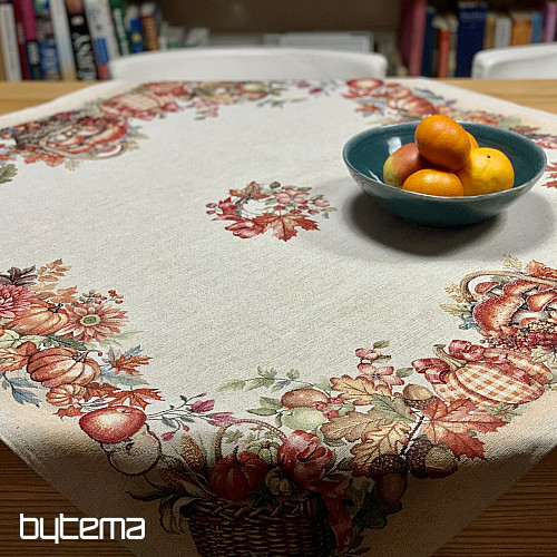 Tapiserijski stolnjak i šal GLJIVE U KOŠARICAMA