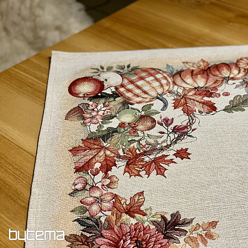 Tapiserijski stolnjak i šal GLJIVE U KOŠARICAMA