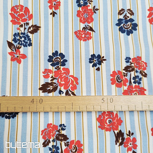 Pamučna tkanina PLAVI PRUGASTI RIMCHA