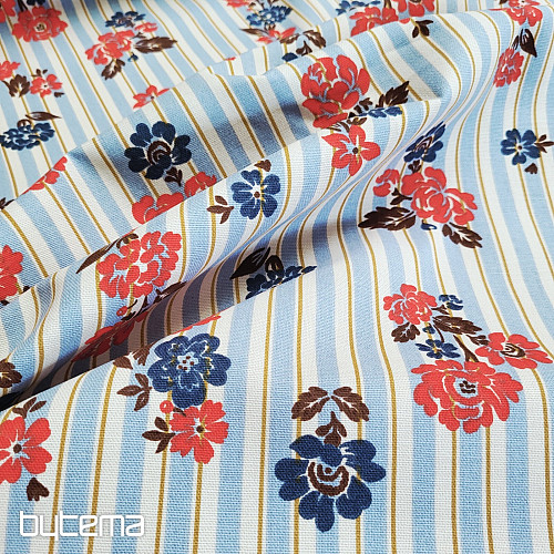 Pamučna tkanina PLAVI PRUGASTI RIMCHA