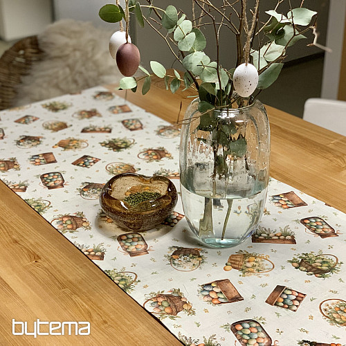 Uskrsni stolnjak i šal ŠARENA JAJA