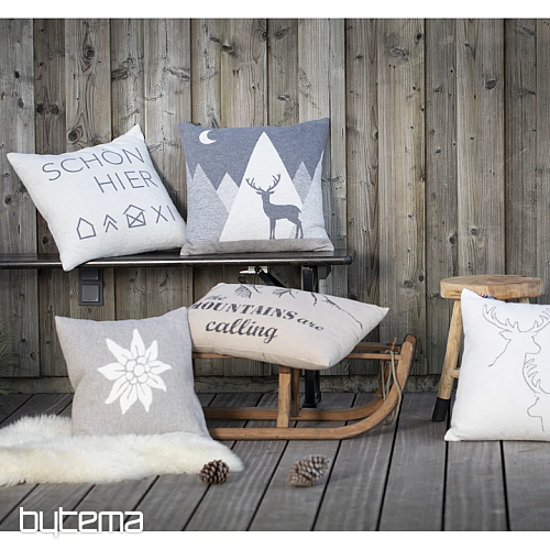 Dekorativni pokrov DF JELEN SILVRETTA sivi