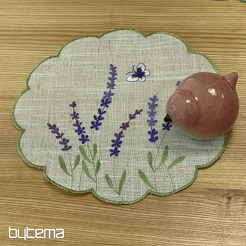 Vezeni stolnjak i šal LAVANDA