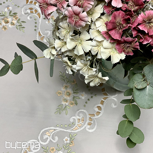 Stolnjak i šal CVIJEĆE marelice izvezeno