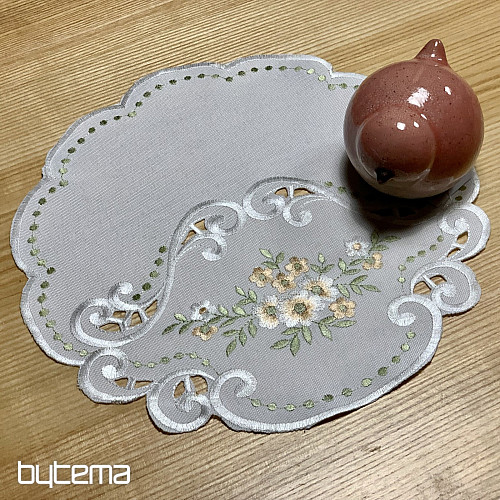 Stolnjak i šal CVIJEĆE marelice izvezeno