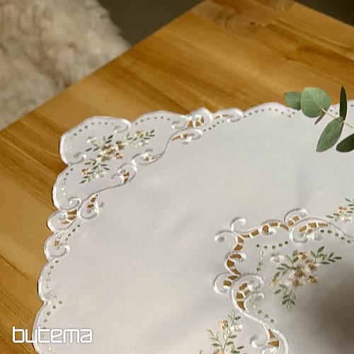 Stolnjak i šal CVIJEĆE marelice izvezeno