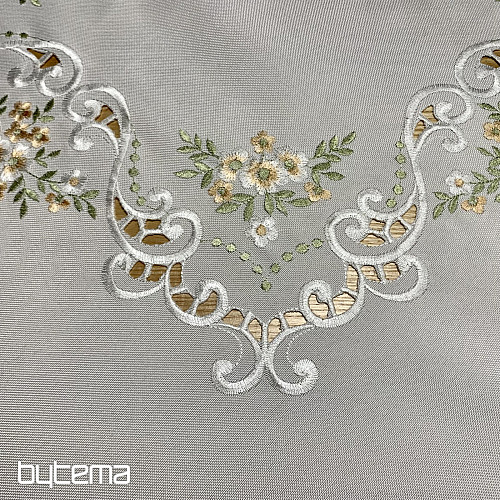 Stolnjak i šal CVIJEĆE marelice izvezeno