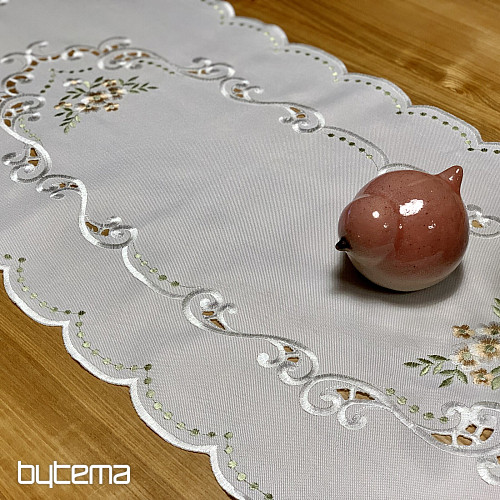 Stolnjak i šal CVIJEĆE marelice izvezeno