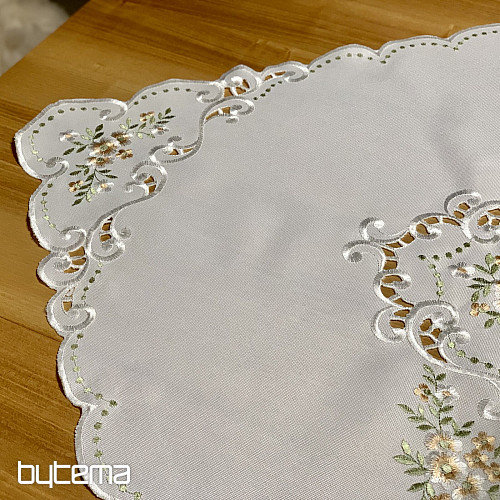 Stolnjak i šal CVIJEĆE marelice izvezeno