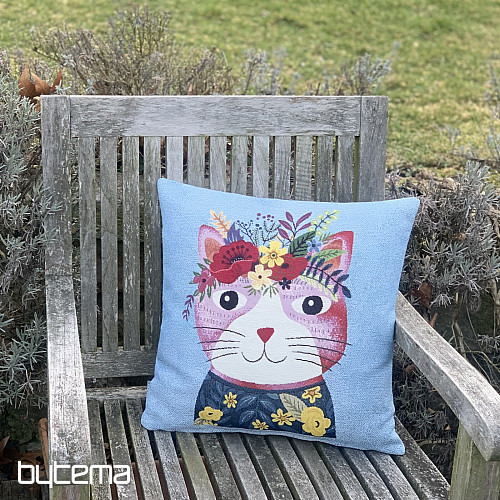 Tapiserijska jastučnica MAČKA U PLAVOJ