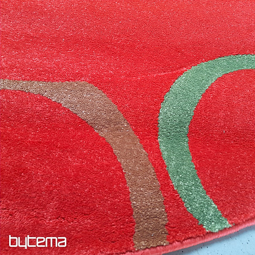 Okrugli tepih Figaro 200 x 200 cm crveni