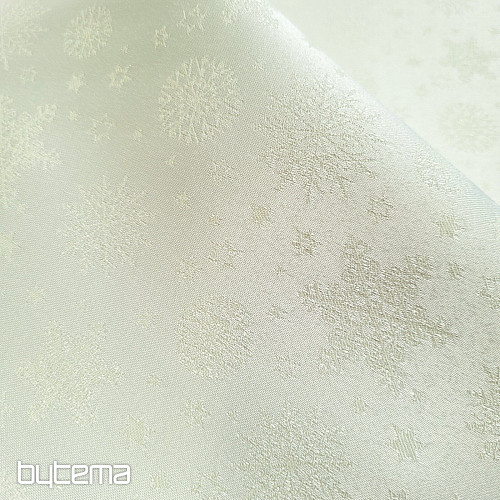 Dekorativna jednobojna tkanina FLAKES MIX CREAM