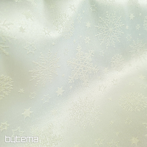 Dekorativna jednobojna tkanina FLAKES MIX CREAM