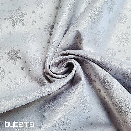 Dekorativna jednobojna tkanina FLAKES MIX GREY