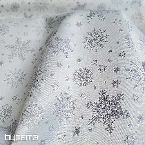 Dekorativna jednobojna tkanina FLAKES MIX GREY