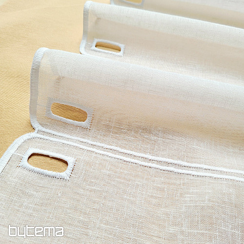 Zavjesa za vitraž GERSTER 11857 kotačići bijela