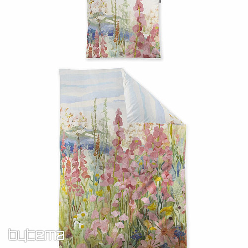 IRISETTE luksuzni pamučni saten BEŽ BIJELI KARIRANO