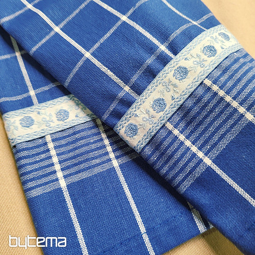 BAKINE PLAVE KUHINJSKE KRPE S CVIJEĆEM