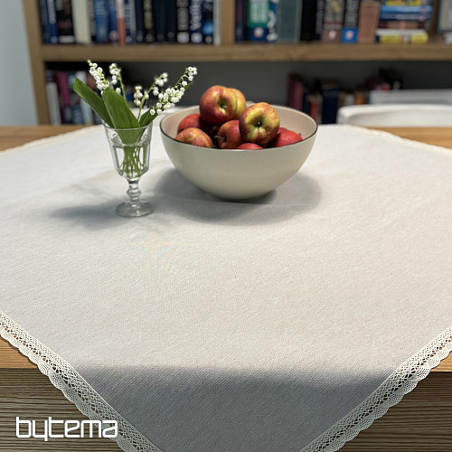 Tapiserijski stolnjak i šal NATUR S ČIPKOM
