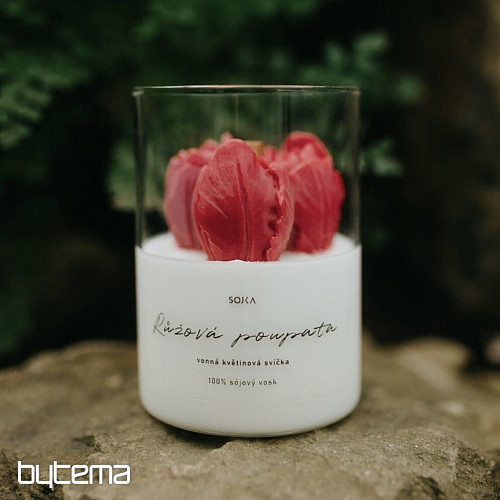 Mirisna cvjetna svijeća ROSE BUDS s poklopcem