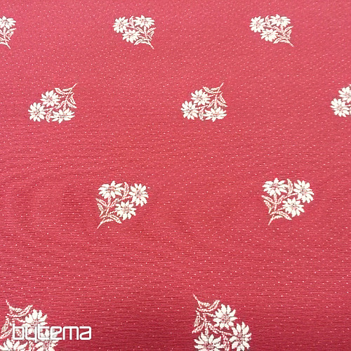 Dekorativna tkanina SRCE CVIJET I jacquard kombinacija