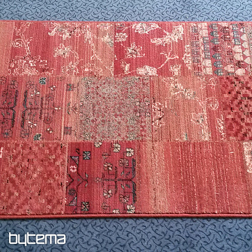 Luksuzna vunena trkačica ROYAL PATCHWORK crvena