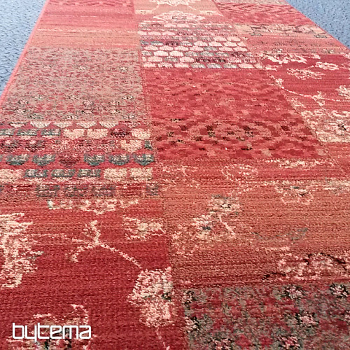Luksuzna vunena trkačica ROYAL PATCHWORK crvena