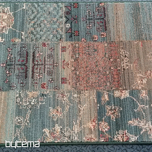 Luksuzna vunena trkačica ROYAL PATCHWORK zelena