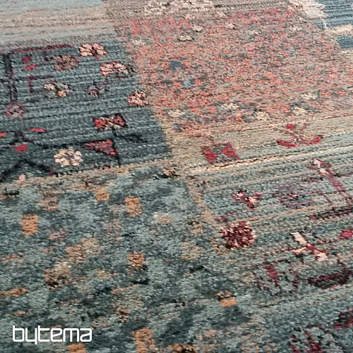 Luksuzna vunena trkačica ROYAL PATCHWORK zelena