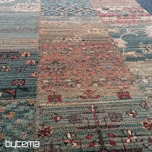 Luksuzna vunena trkačica ROYAL PATCHWORK zelena