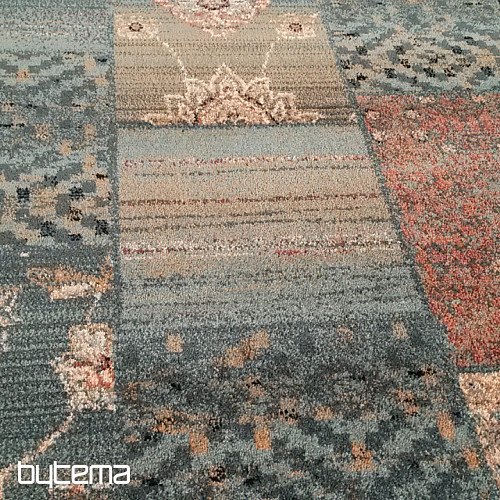 Luksuzna vunena trkačica ROYAL PATCHWORK zelena
