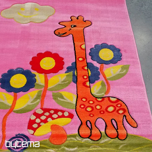 Dječji tepih KIDS GIRAFFE pink