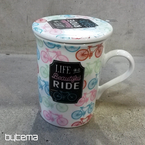 Šalica s poklopcem i cjedilom SUMMER RIDE 280ml