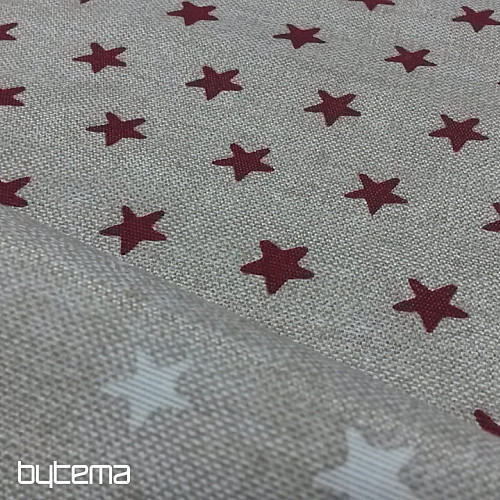Dekorativna tkanina STARS bordo