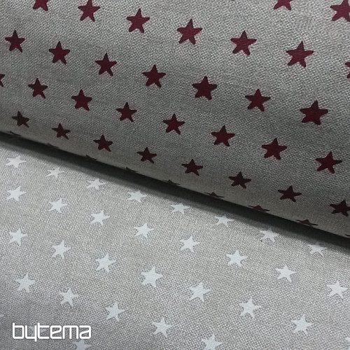Dekorativna tkanina STARS bordo
