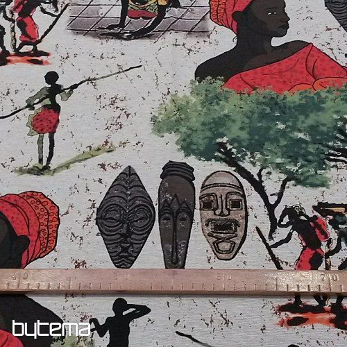 Dizajn dekorativna tkanina AFRICA zelena