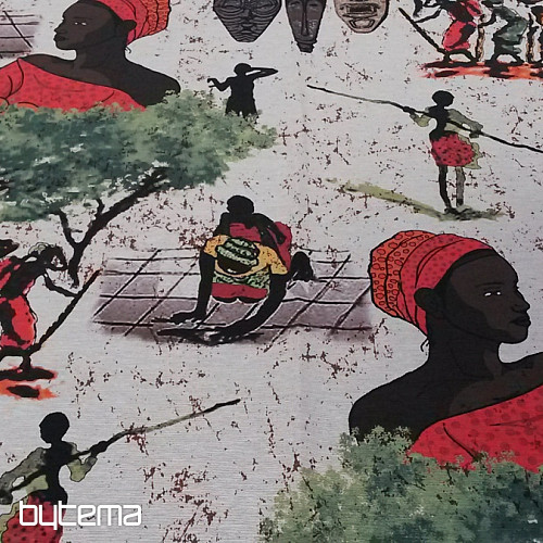 Dizajn dekorativna tkanina AFRICA zelena