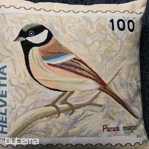 Ukrasna jastučnica POST STAMP PTICE