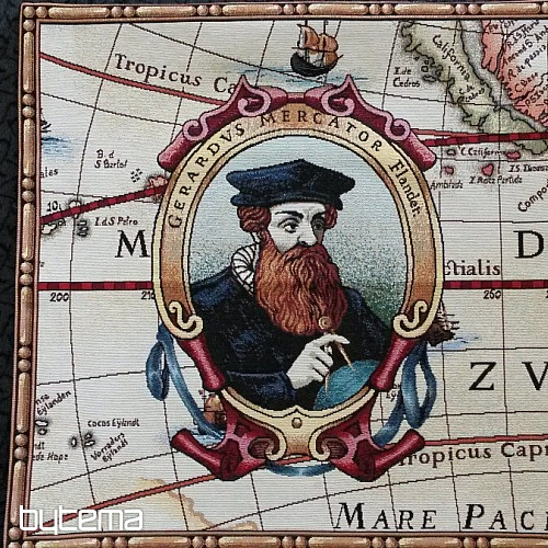 Velika GERHARD MERCATOR goblen navlaka za jastuk