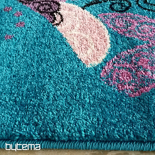 Dječji tepih BELLA Butterflies tirkizna