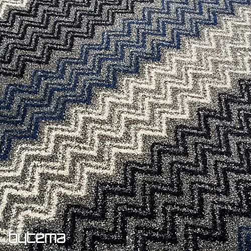 Moderan tepih ZIG ZAG plavi