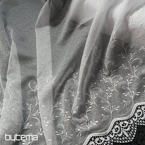 Vezena zavjesa 023 bijela