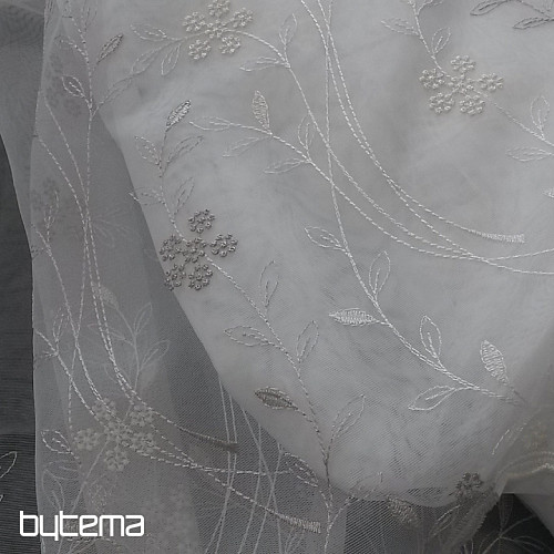 Vezena luksuzna zavjesa GERSTER 11443 bijelo - bež