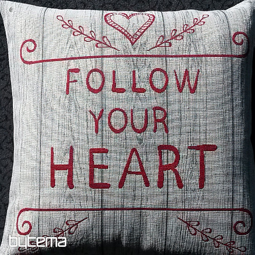 FOLLOW YOUR HEART tapiserija navlaka za jastuk